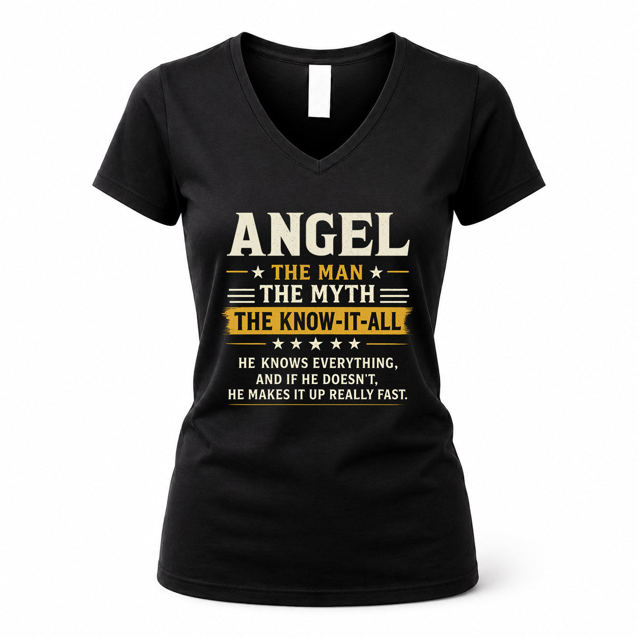 ANGEL TM90-K04-125 - NAME Legendary Know-It-All Personalized Funny Shirt