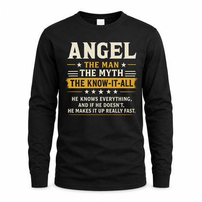 ANGEL TM90-K04-125 - NAME Legendary Know-It-All Personalized Funny Shirt