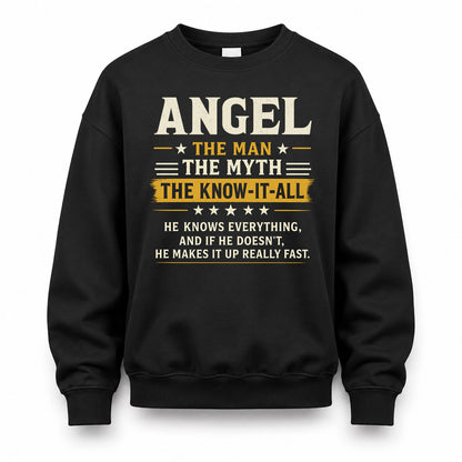 ANGEL TM90-K04-125 - NAME Legendary Know-It-All Personalized Funny Shirt