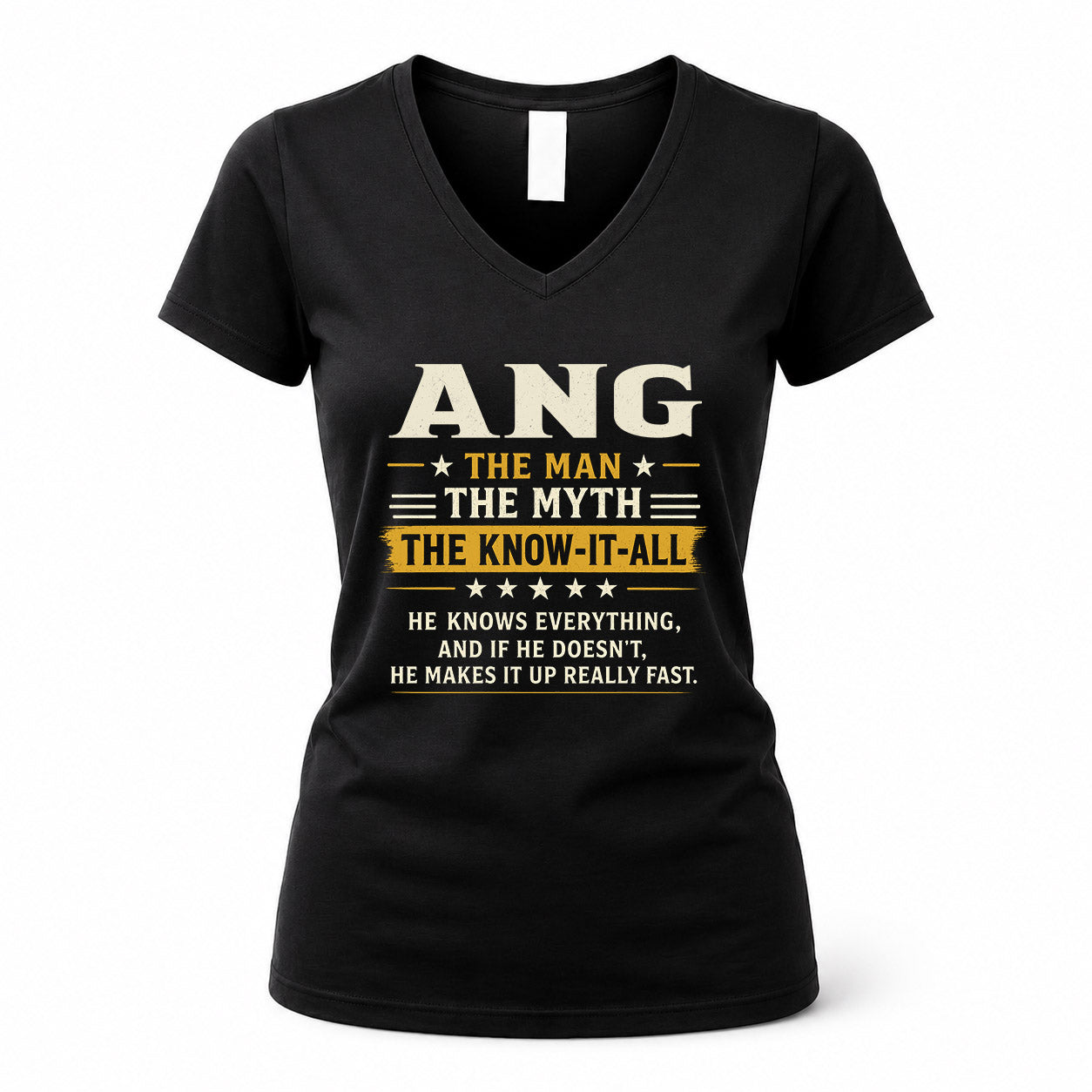 ANG TM90-K04-125 - NAME Legendary Know-It-All Personalized Funny Shirt