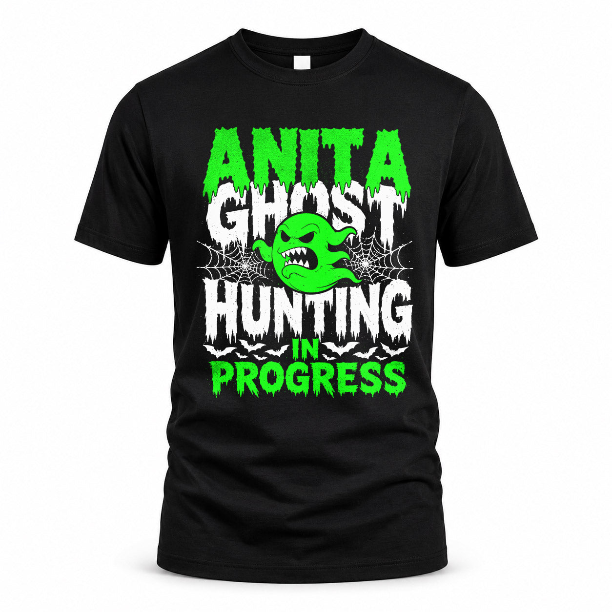 ANITA HW22-K06-109 - NAME Ghost Hunting In Progress Personalized Halloween Shirt