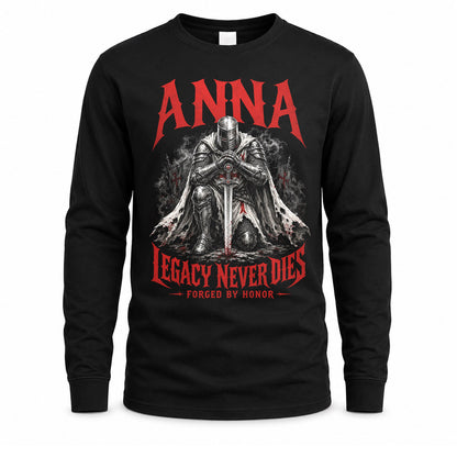 ANNA HS90-K04-109 - NAME Legacy Never Dies Forged By Honor Personalized Knight