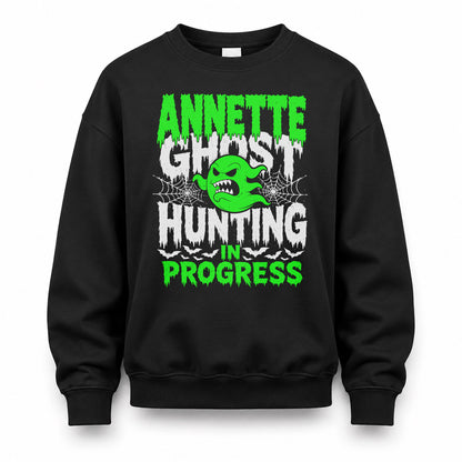 ANNETTE HW22-K06-109 - NAME Ghost Hunting In Progress Personalized Halloween Shirt