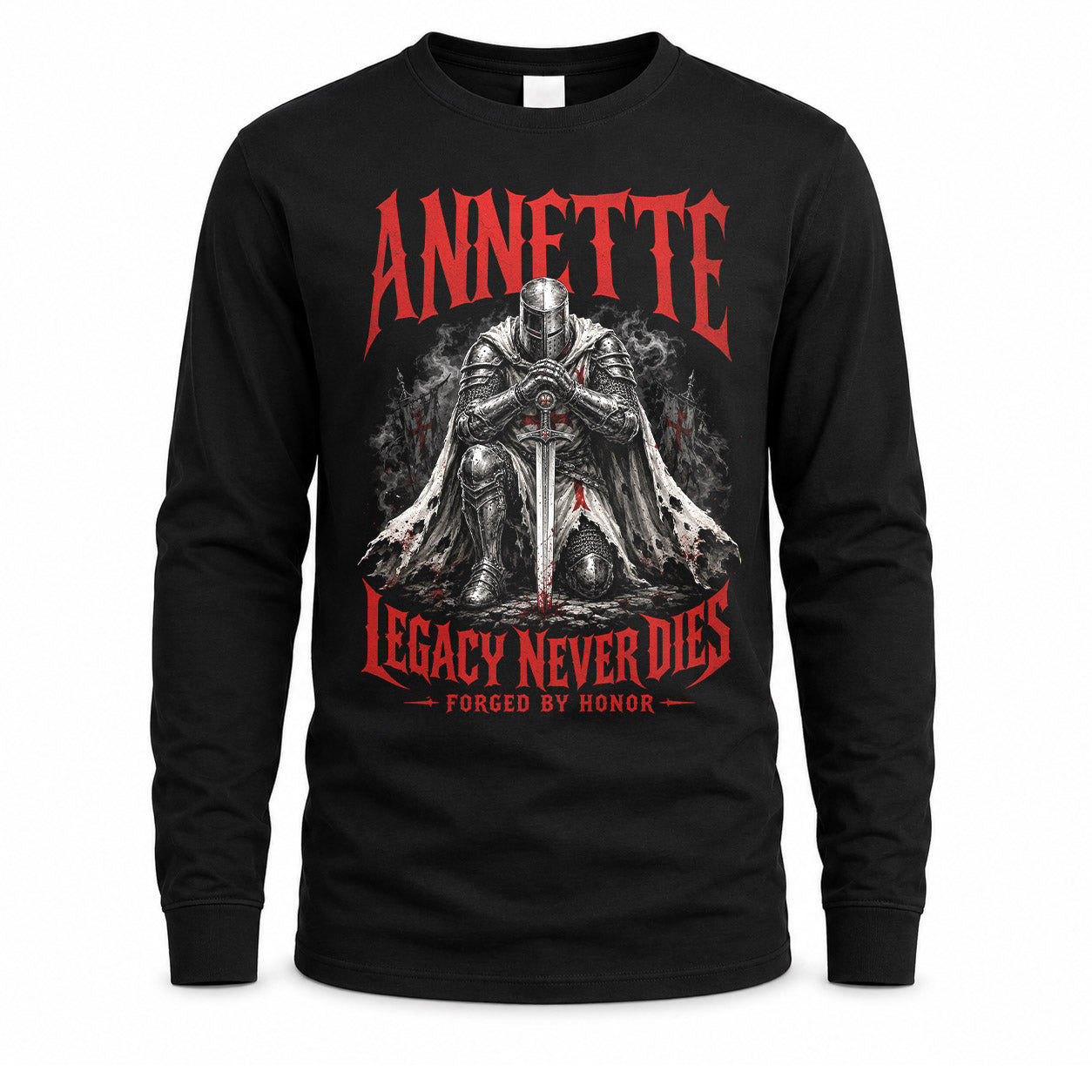 ANNETTE HS90-K04-109 - NAME Legacy Never Dies Forged By Honor Personalized Knight