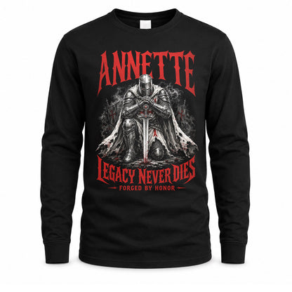 ANNETTE HS90-K04-109 - NAME Legacy Never Dies Forged By Honor Personalized Knight