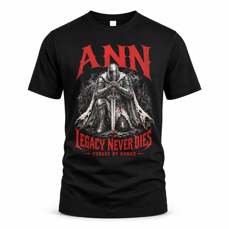 ANN HS90-K04-109 - NAME Legacy Never Dies Forged By Honor Personalized Knight