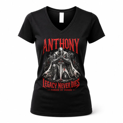 ANTHONY HS90-K04-109 - NAME Legacy Never Dies Forged By Honor Personalized Knight
