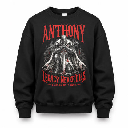 ANTHONY HS90-K04-109 - NAME Legacy Never Dies Forged By Honor Personalized Knight
