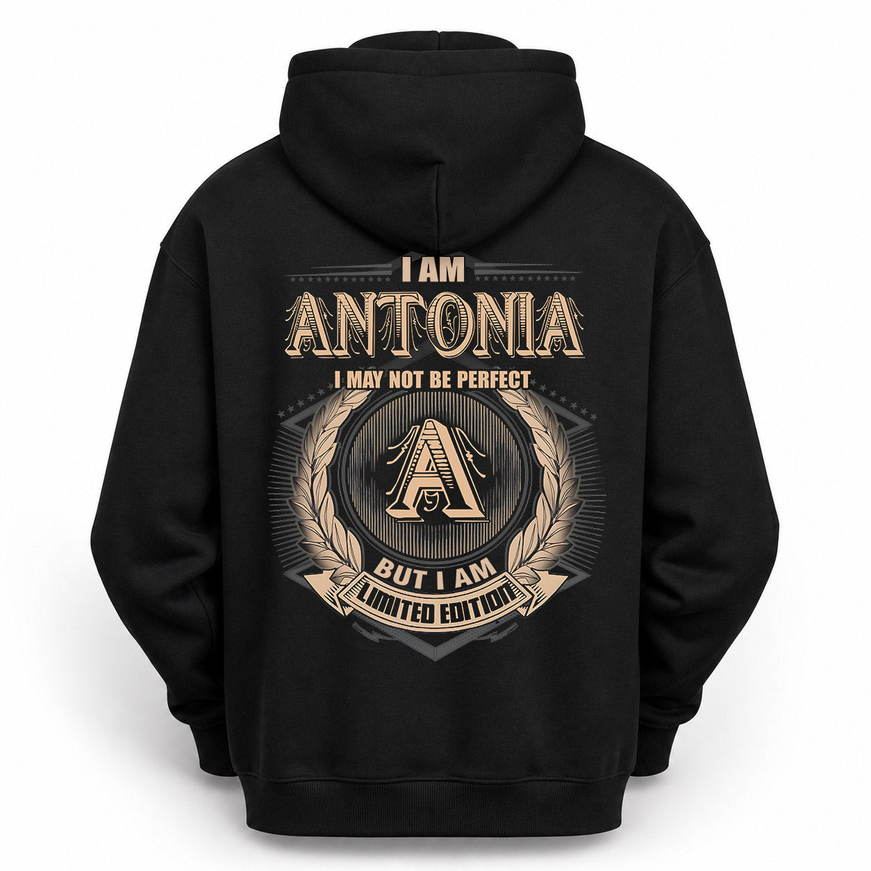 ANTONIA PH55-T25-Personalized Name Quote Apparel “I Am NAME May Not Be Perfect But I Am Limited Edition”