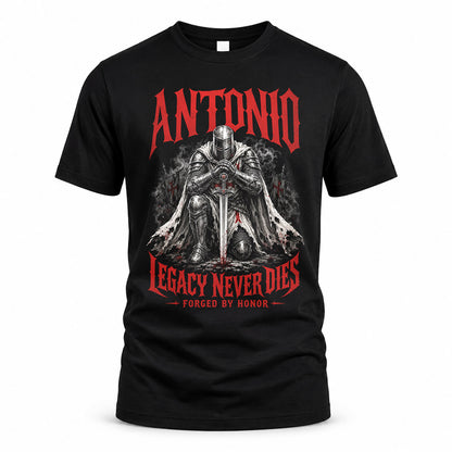 ANTONIO HS90-K04-109 - NAME Legacy Never Dies Forged By Honor Personalized Knight