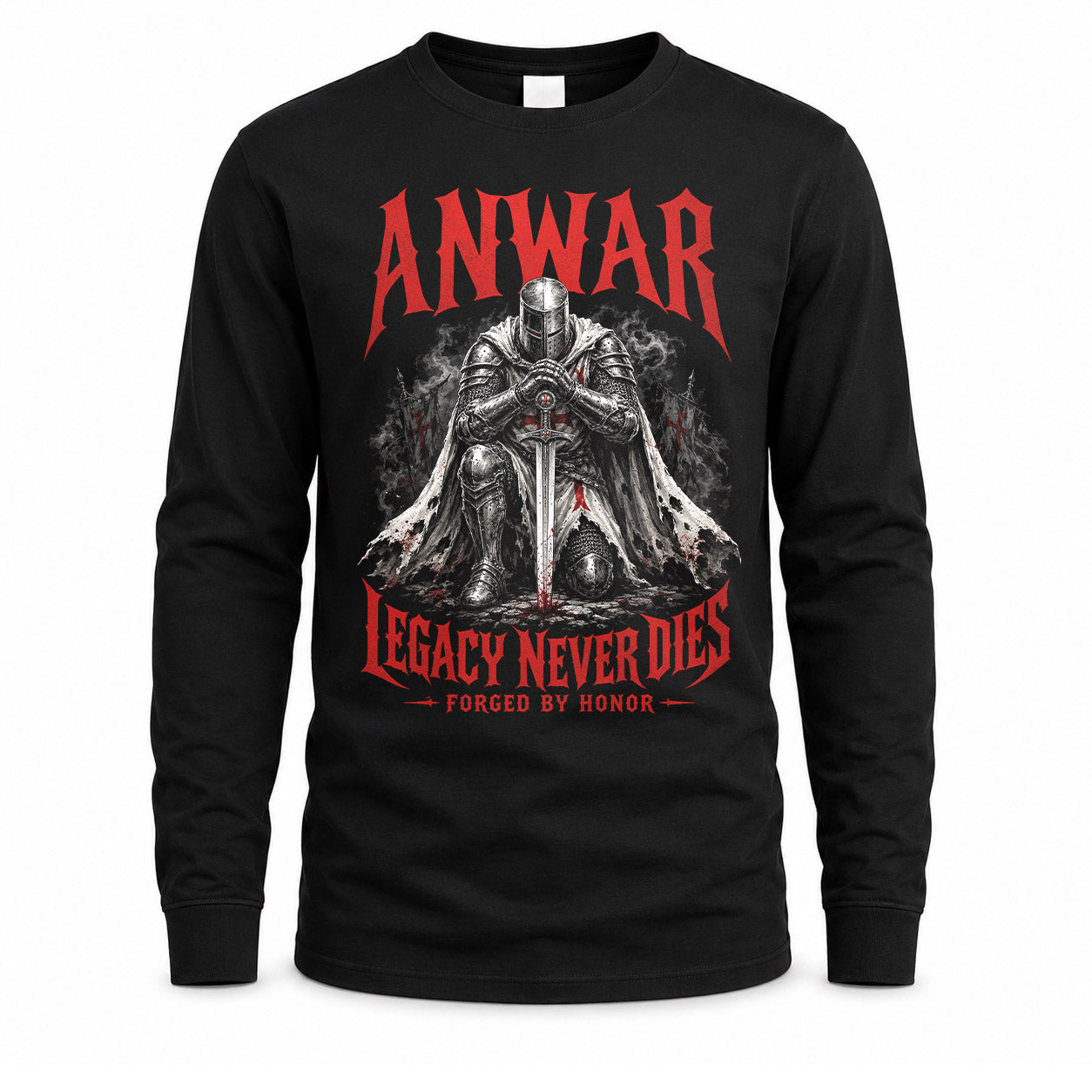 ANWAR HS90-K04-109 - NAME Legacy Never Dies Forged By Honor Personalized Knight