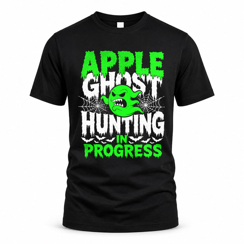 APPLE HW22-K06-109 - NAME Ghost Hunting In Progress Personalized Halloween Shirt