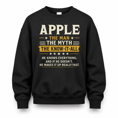 APPLE TM90-K04-125 - NAME Legendary Know-It-All Personalized Funny Shirt