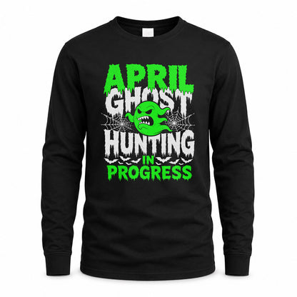 APRIL HW22-K06-109 - NAME Ghost Hunting In Progress Personalized Halloween Shirt