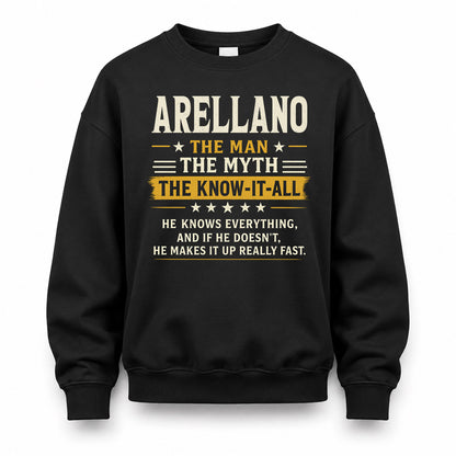 ARELLANO TM90-K04-125 - NAME Legendary Know-It-All Personalized Funny Shirt