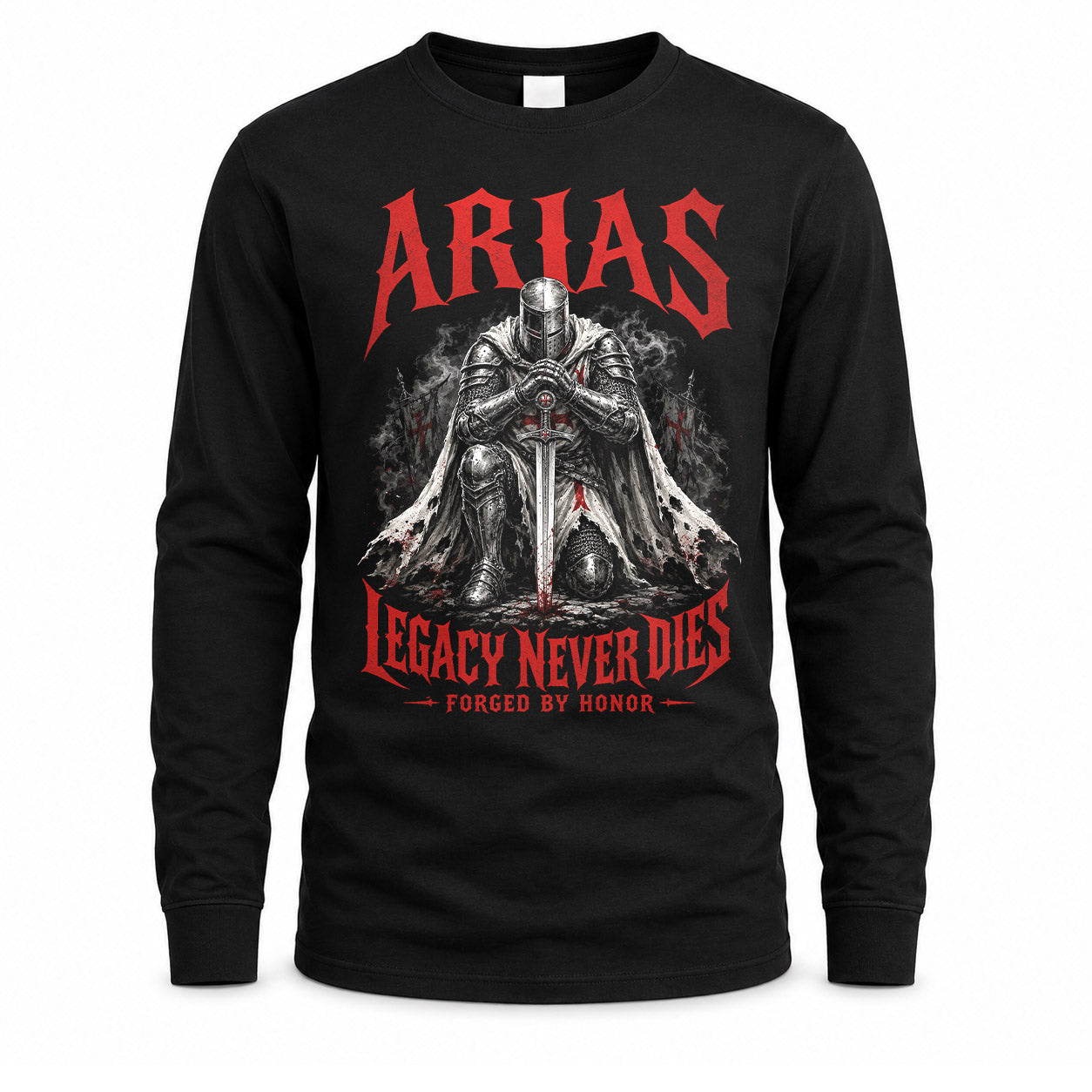 ARIAS HS90-K04-109 - NAME Legacy Never Dies Forged By Honor Personalized Knight