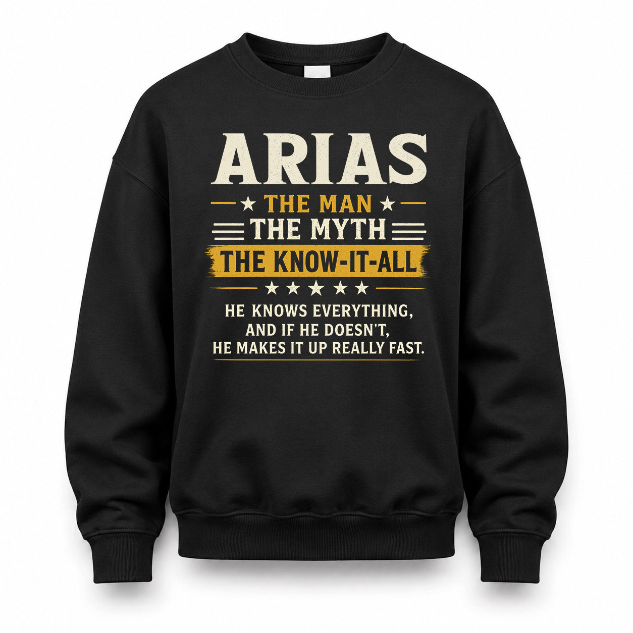 ARIAS TM90-K04-125 - NAME Legendary Know-It-All Personalized Funny Shirt