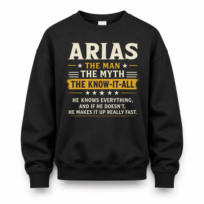ARIAS TM90-K04-125 - NAME Legendary Know-It-All Personalized Funny Shirt