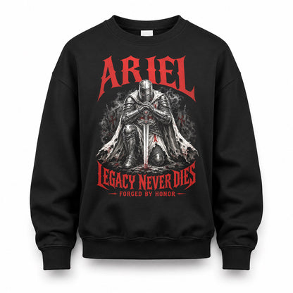 ARIEL HS90-K04-109 - NAME Legacy Never Dies Forged By Honor Personalized Knight