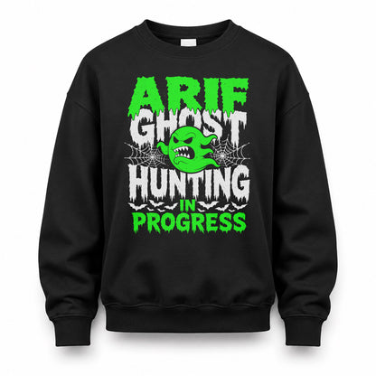 ARIF HW22-K06-109 - NAME Ghost Hunting In Progress Personalized Halloween Shirt