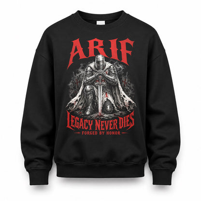 ARIF HS90-K04-109 - NAME Legacy Never Dies Forged By Honor Personalized Knight
