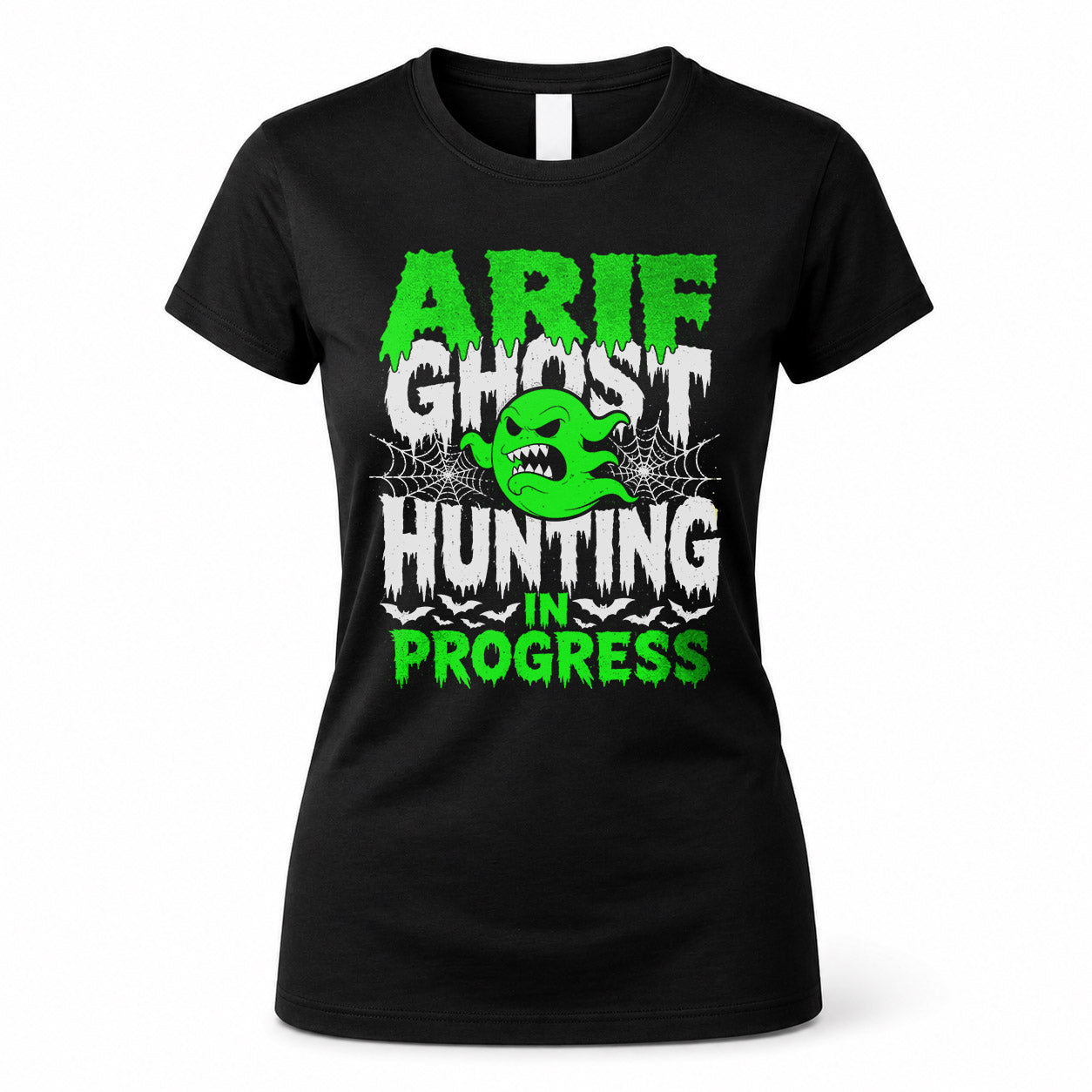 ARIF HW22-K06-109 - NAME Ghost Hunting In Progress Personalized Halloween Shirt