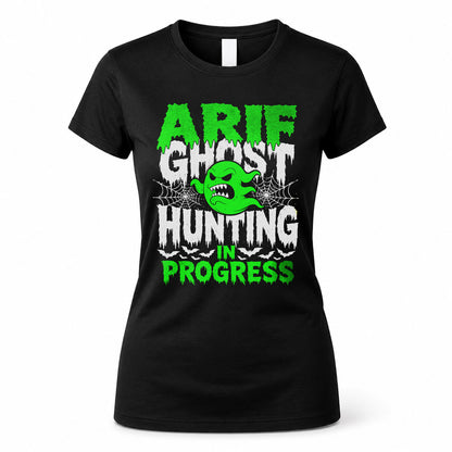 ARIF HW22-K06-109 - NAME Ghost Hunting In Progress Personalized Halloween Shirt