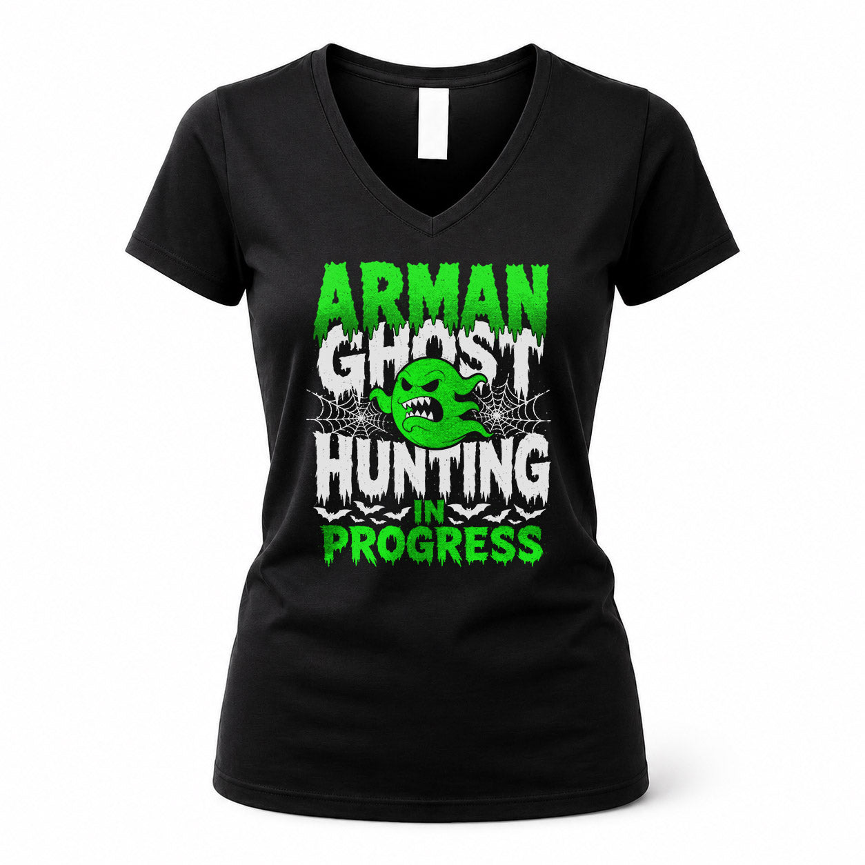 ARMAN HW22-K06-109 - NAME Ghost Hunting In Progress Personalized Halloween Shirt