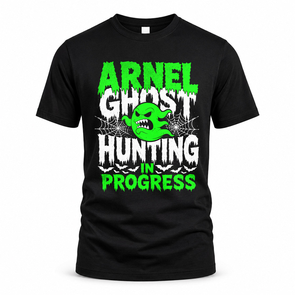 ARNEL HW22-K06-109 - NAME Ghost Hunting In Progress Personalized Halloween Shirt