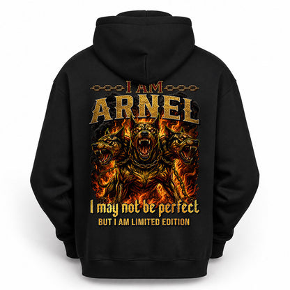 ARNEL MP88-F2-168–Personalized Bold Quote Apparel “I Am NAME I May Not Be Perfect But I Am Limited Edition