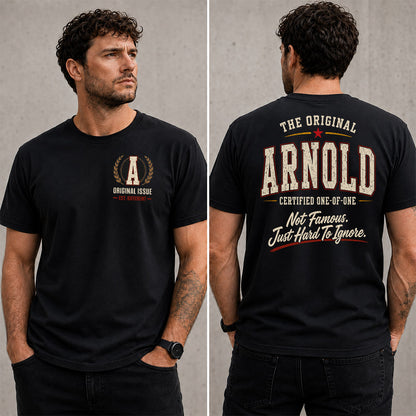 ARNOLD W68-F2-168 – Personalized Original Issue Apparel “The Original NAME Certified One-of-One"