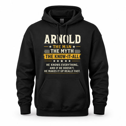 ARNOLD TM90-K04-125 - NAME Legendary Know-It-All Personalized Funny Shirt