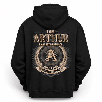 ARTHUR PH55-T25-Personalized Name Quote Apparel “I Am NAME May Not Be Perfect But I Am Limited Edition”