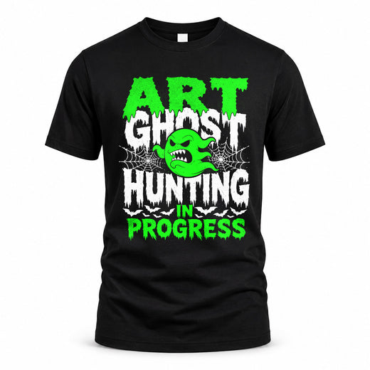 ART HW22-K06-109 - NAME Ghost Hunting In Progress Personalized Halloween Shirt