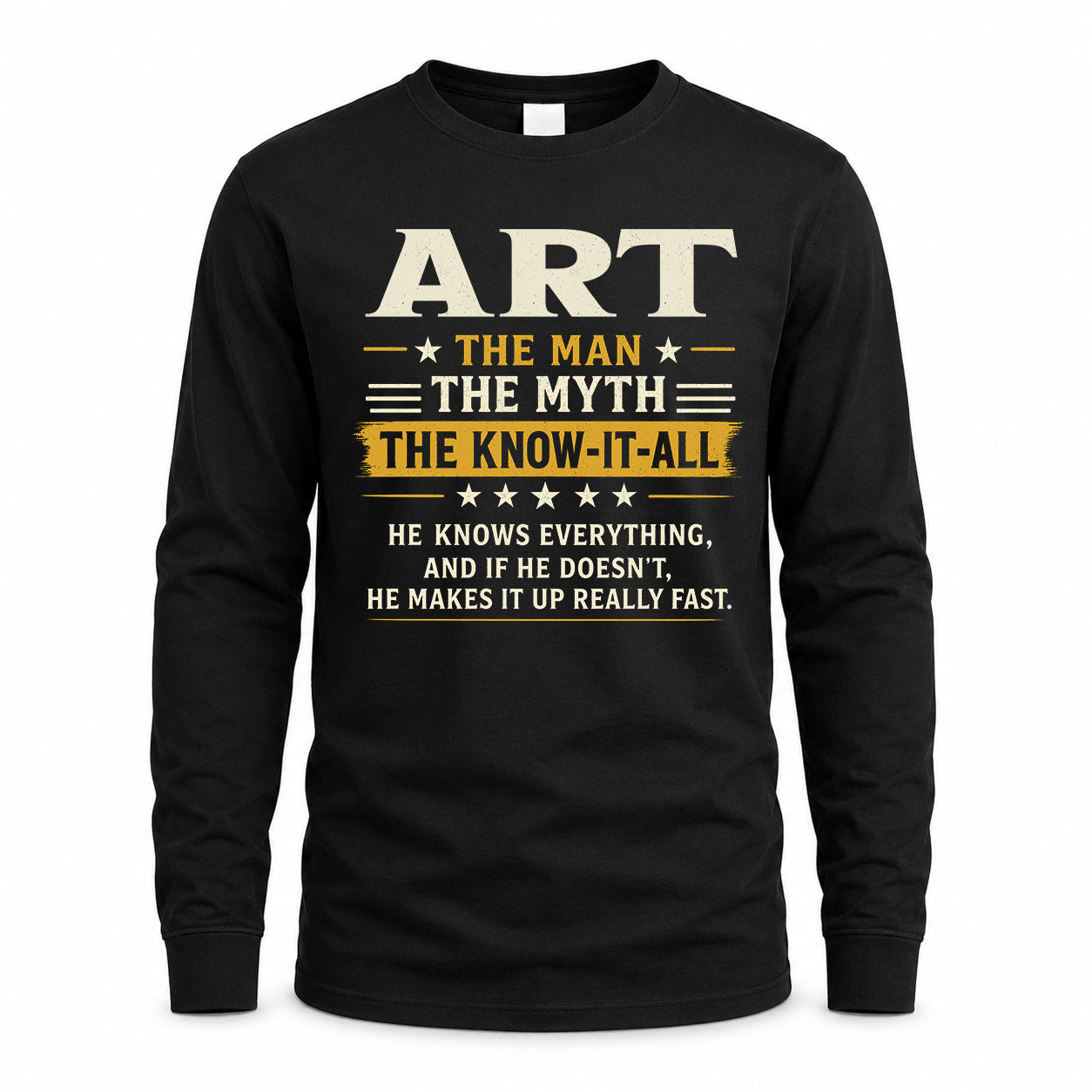 ART TM90-K04-125 - NAME Legendary Know-It-All Personalized Funny Shirt