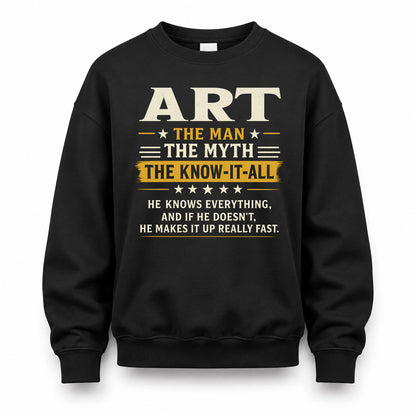 ART TM90-K04-125 - NAME Legendary Know-It-All Personalized Funny Shirt