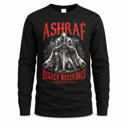 ASHRAF HS90-K04-109 - NAME Legacy Never Dies Forged By Honor Personalized Knight