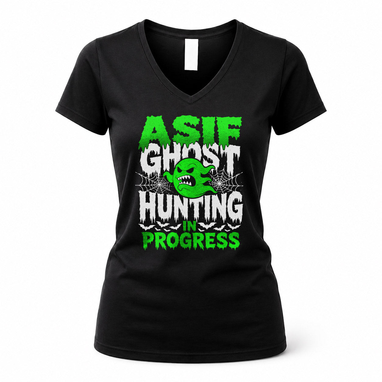 ASIF HW22-K06-109 - NAME Ghost Hunting In Progress Personalized Halloween Shirt