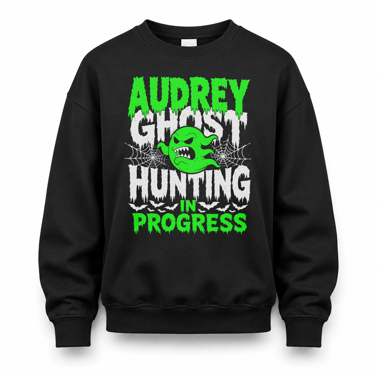 AUDREY HW22-K06-109 - NAME Ghost Hunting In Progress Personalized Halloween Shirt