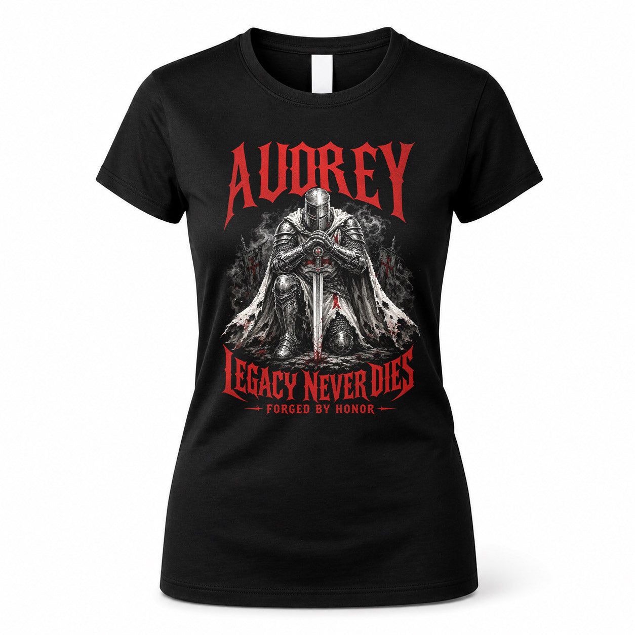 AUDREY HS90-K04-109 - NAME Legacy Never Dies Forged By Honor Personalized Knight