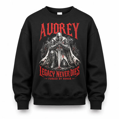 AUDREY HS90-K04-109 - NAME Legacy Never Dies Forged By Honor Personalized Knight