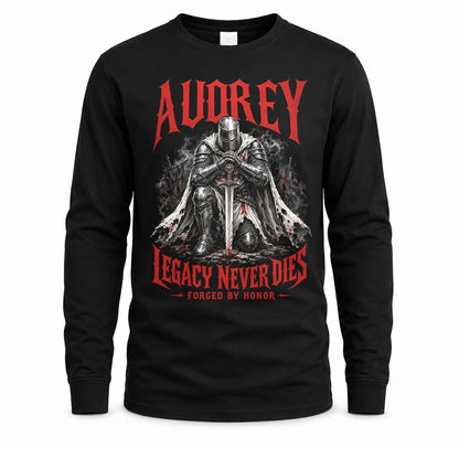 AUDREY HS90-K04-109 - NAME Legacy Never Dies Forged By Honor Personalized Knight