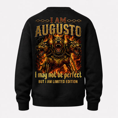 AUGUSTO MP88-F2-168–Personalized Bold Quote Apparel “I Am NAME I May Not Be Perfect But I Am Limited Edition
