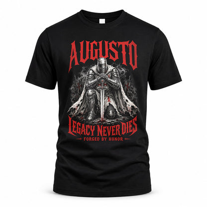 AUGUSTO HS90-K04-109 - NAME Legacy Never Dies Forged By Honor Personalized Knight