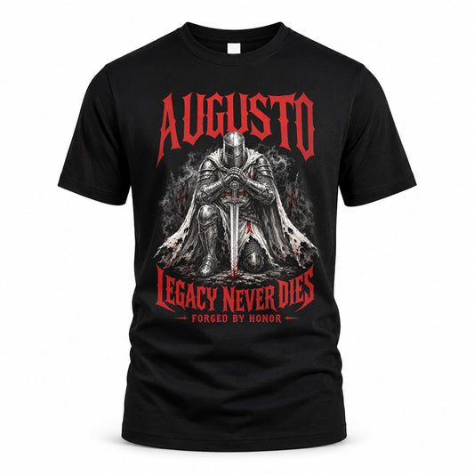 AUGUSTO HS90-K04-109 - NAME Legacy Never Dies Forged By Honor Personalized Knight