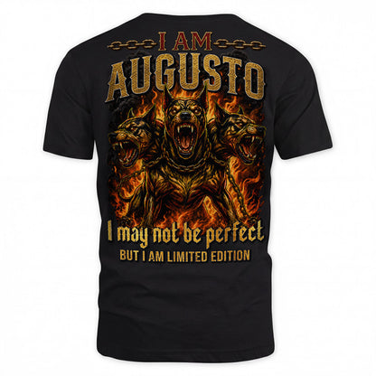 AUGUSTO MP88-F2-168–Personalized Bold Quote Apparel “I Am NAME I May Not Be Perfect But I Am Limited Edition