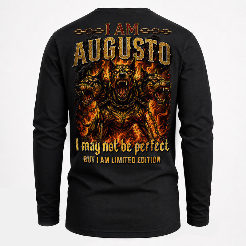 AUGUSTO MP88-F2-168–Personalized Bold Quote Apparel “I Am NAME I May Not Be Perfect But I Am Limited Edition