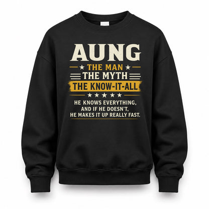 AUNG TM90-K04-125 - NAME Legendary Know-It-All Personalized Funny Shirt