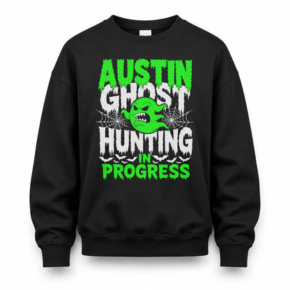 AUSTIN HW22-K06-109 - NAME Ghost Hunting In Progress Personalized Halloween Shirt
