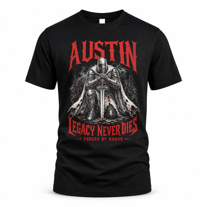 AUSTIN HS90-K04-109 - NAME Legacy Never Dies Forged By Honor Personalized Knight